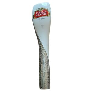 Vintage Stella Artois Tap Handle White And Silver
